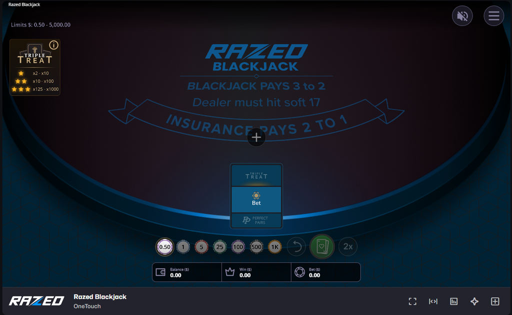 razed blackjack onetouch