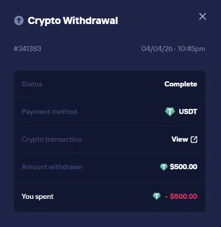 duel casino withdrawal